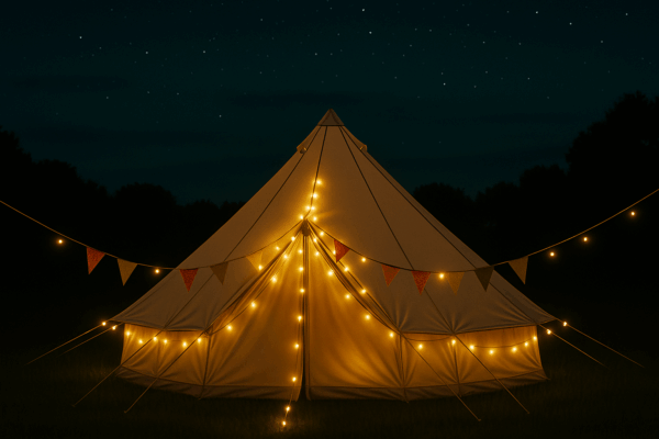 Guia de Iluminação para Glamping: Crie Ambientes Mágicos com Luzes Estratégicas
